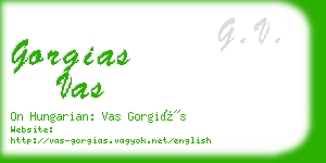gorgias vas business card